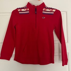Vineyard vine half zip pullover, girls size XS